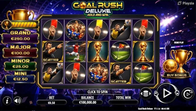 Goal Rush Deluxe – ekran gry w trybie Free Spins